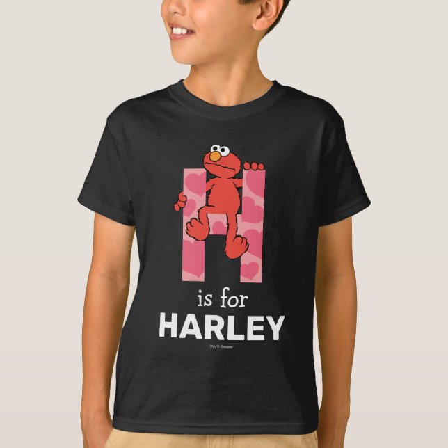 Elmo Alphabet | H Hjärter T Shirt (Framsida)