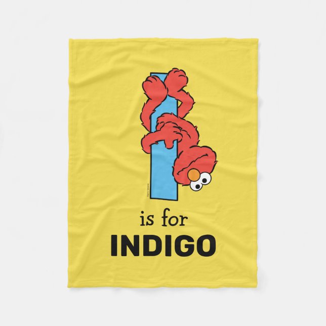 Elmo Alphabet | I Blue Fleecefilt (Framsidan)