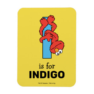 Elmo Alphabet   I Blue Magnet