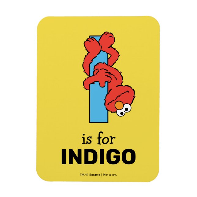 Elmo Alphabet | I Blue Magnet (Vertikal)