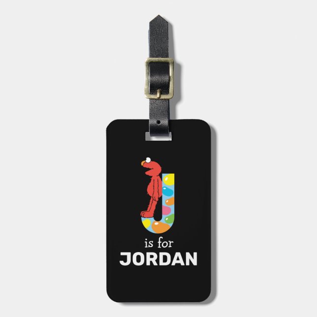 Elmo Alphabet | J Jelly Bean Bagagebricka (Vertikal Framsida)