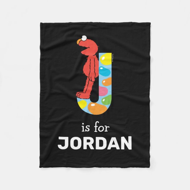 Elmo Alphabet | J Jelly Bean Fleecefilt (Framsidan)