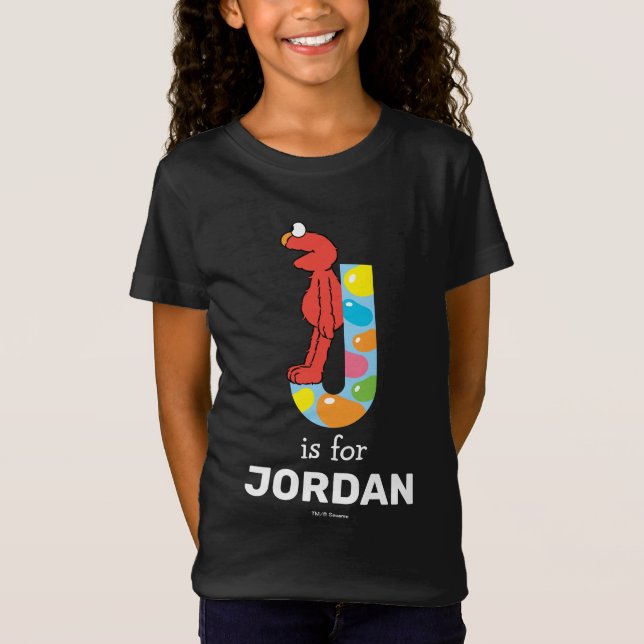 Elmo Alphabet | J Jelly Bean T Shirt (Framsida)