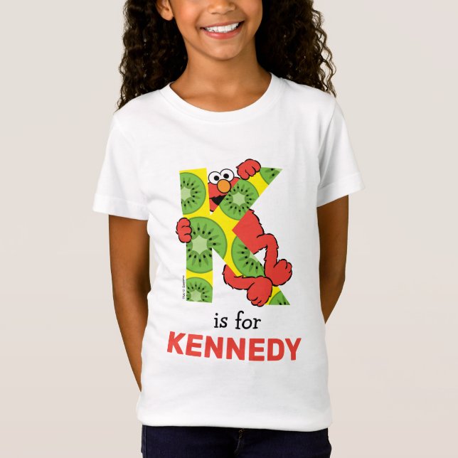 Elmo Alphabet | K Kiwi T Shirt (Framsida)