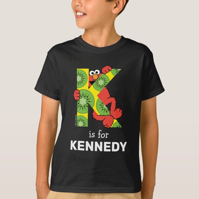 Elmo Alphabet | K Kiwi T Shirt (Framsida)