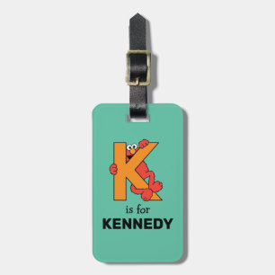 Elmo Alphabet K Orange Bagagebricka