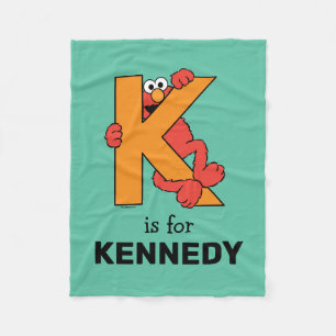 Elmo Alphabet   K ORANGE Fleecefilt