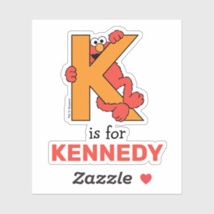Elmo Alphabet K ORANGE Klistermärken