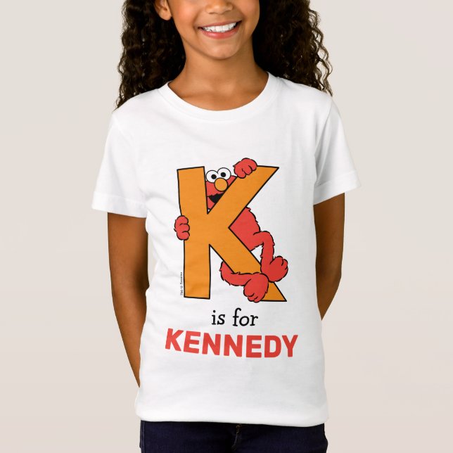 Elmo Alphabet | K ORANGE T Shirt (Framsida)
