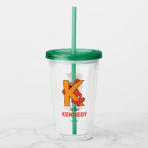 Elmo Alphabet K Orange Take Away Mugg