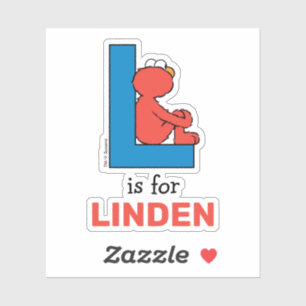 Elmo Alphabet   L Blue Klistermärken