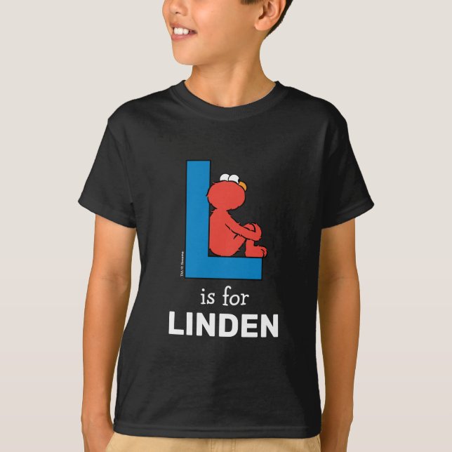 Elmo Alphabet | L Blue T Shirt (Framsida)