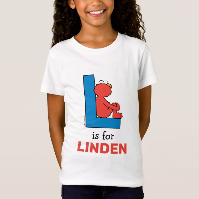 Elmo Alphabet | L Blue T Shirt (Framsida)