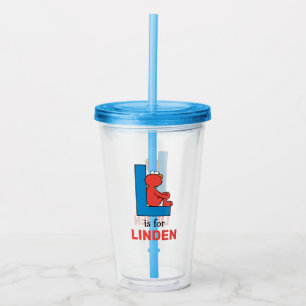 Elmo Alphabet   L Blue Take Away Mugg