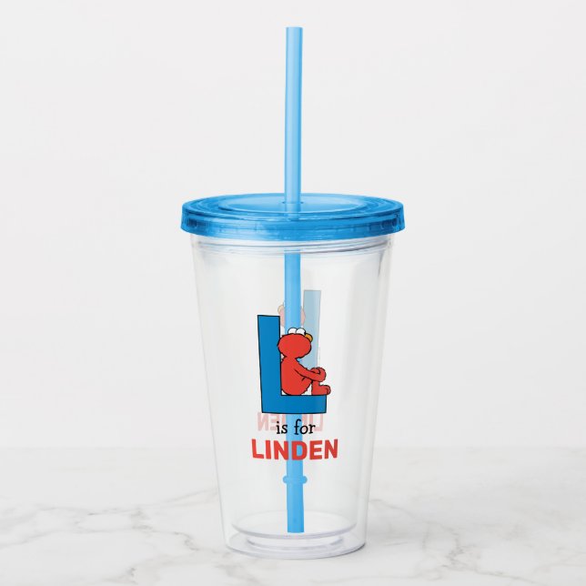 Elmo Alphabet | L Blue Take Away Mugg (Framsida)