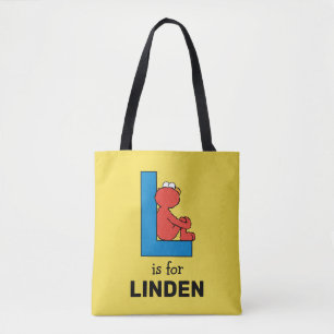 Elmo Alphabet   L Blue Tygkasse