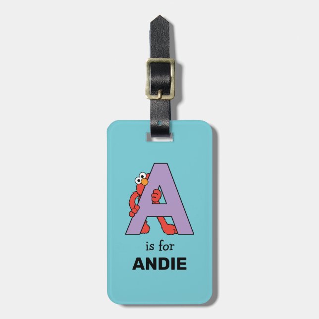 Elmo Alphabet | Lila Bagagebricka (Vertikal Framsida)