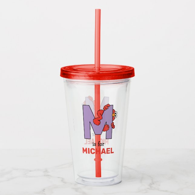 Elmo Alphabet | M Lila Take Away Mugg (Framsida)