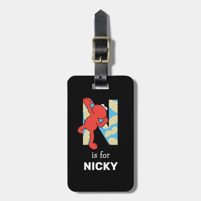 Elmo Alphabet | N Nöt Bagagebricka (Vertikal Framsida)