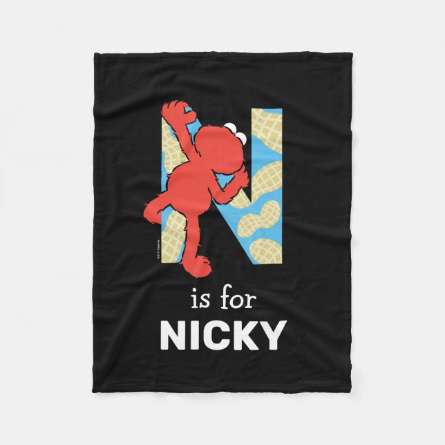 Elmo Alphabet | N NÖT Fleecefilt (Framsidan)