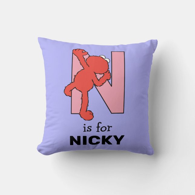 Elmo Alphabet | N ROSA Kudde (Framsida)