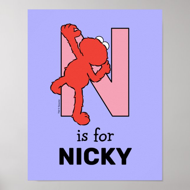 Elmo Alphabet | N ROSA Poster (Framsidan)