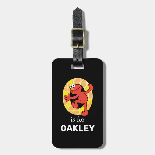 Elmo Alphabet | O Orange Bagagebricka (Vertikal Framsida)