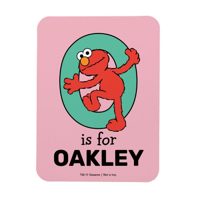 Elmo Alphabet | O Teal Magnet (Vertikal)
