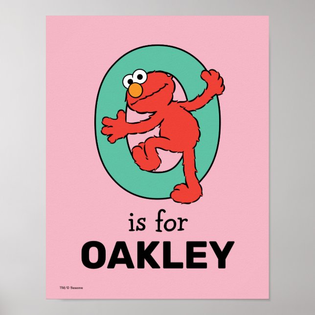 Elmo Alphabet | O Teal Poster (Framsidan)