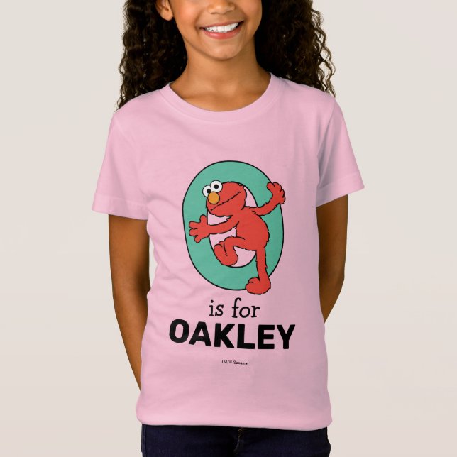 Elmo Alphabet | O Teal T Shirt (Framsida)