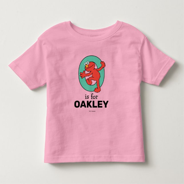 Elmo Alphabet | O Teal T Shirt (Framsida)