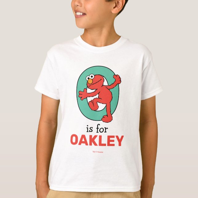 Elmo Alphabet | O Teal T Shirt (Framsida)