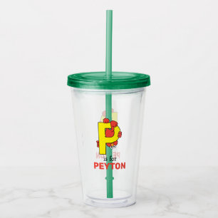 Elmo Alphabet P Gult Take Away Mugg