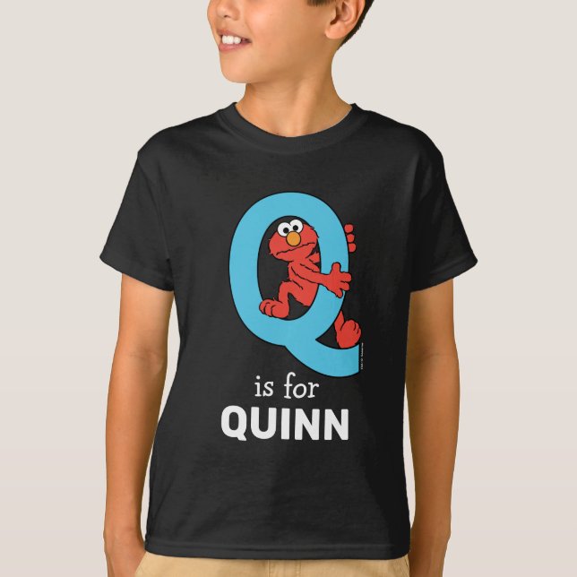 Elmo Alphabet | Q Blue T Shirt (Framsida)