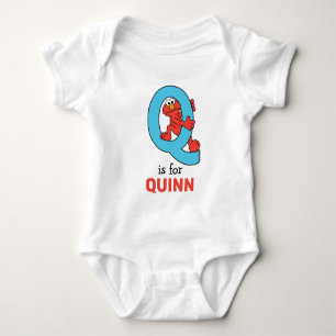 Elmo Alphabet   Q Blue T Shirt