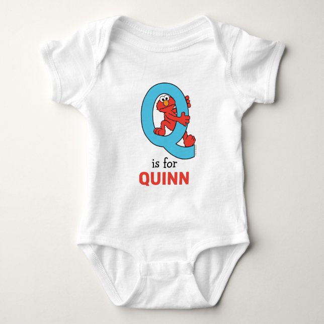 Elmo Alphabet | Q Blue T Shirt (Framsida)