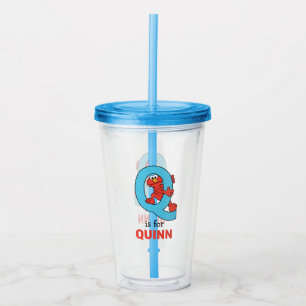 Elmo Alphabet   Q Blue Take Away Mugg