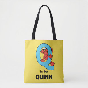 Elmo Alphabet   Q Blue Tygkasse