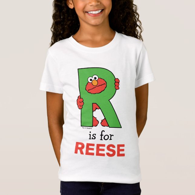 Elmo Alphabet | R-Grönt T Shirt (Framsida)