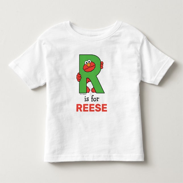 Elmo Alphabet | R-Grönt T Shirt (Framsida)