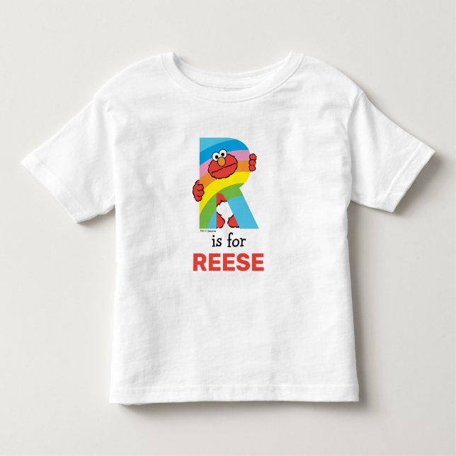Elmo Alphabet | R Rainbow T Shirt (Framsida)