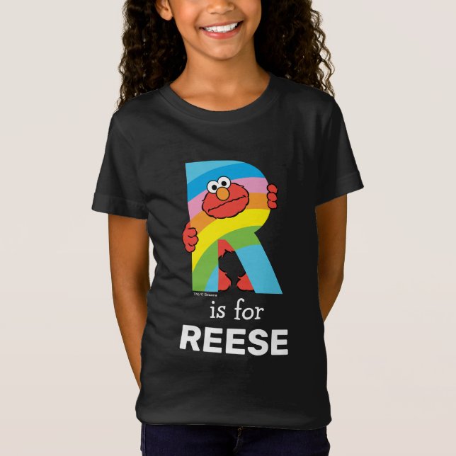 Elmo Alphabet | R Rainbow T Shirt (Framsida)