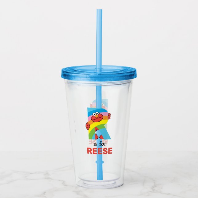 Elmo Alphabet | R Rainbow Take Away Mugg (Framsida)
