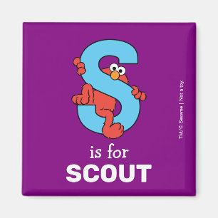 Elmo Alphabet   S Blue Magnet