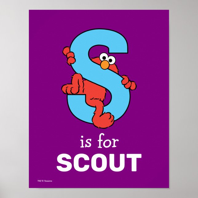 Elmo Alphabet | S Blue Poster (Framsidan)