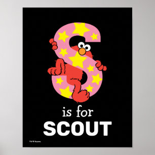 Elmo Alphabet   S Star Poster