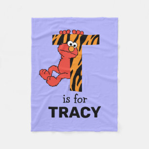 Elmo Alphabet   T Tiger Fleecefilt