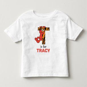 Elmo Alphabet   T Tiger Shirt
