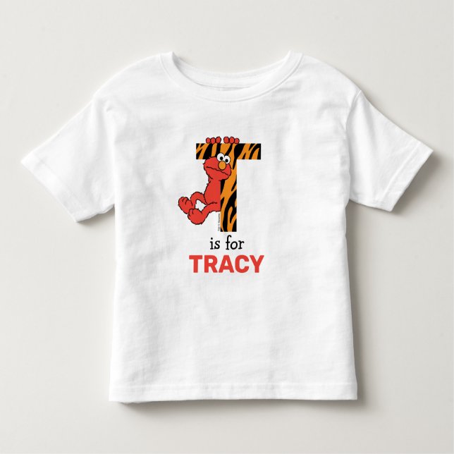 Elmo Alphabet | T Tiger Shirt (Framsida)
