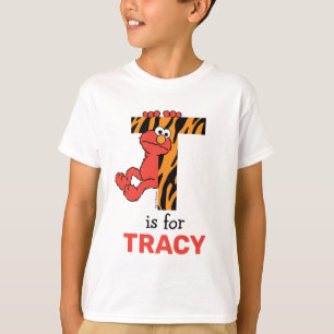 Elmo Alphabet   T Tiger Shirt